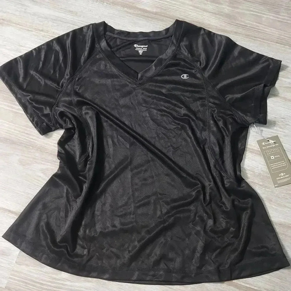 NWT Champion Double Dry V-Neck Tee Shirt - Picture 1 of 8